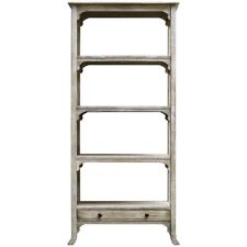 Uttermost Bridgely Coastal Mango Wood and MDF Etagere in White/Brass