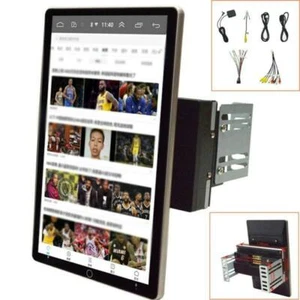 10.1'' 2DIN Rotatable Android 9.1 Touch Screen Quad Car Stereo Radio GPS Wifi - Picture 1 of 12