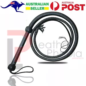 6ft Bull whip Cowhide Leather Whip Handmade Equestrian Professional bullwhip - Picture 1 of 5