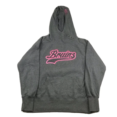Boston Bruins Hoodie Women Medium Gray Long Sleeves Hooded Sweatshirt NHL Hockey Cover