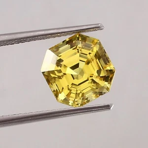Piedra preciosa suelta de zafiro amarillo de Ceilán impecable natural AAA 6x6 mm - Imagen 1 de 4