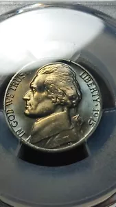 1975 Jefferson Nickel 5C PCGS MS63 Awesome Blue and Gold Toning 2853 - Picture 1 of 6