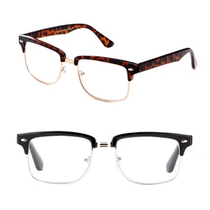 Gafas de lectura estilo vintage rectangulares de media montura para lectores para hombre de media montura - Imagen 1 de 6