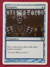 Magic The Gathering 9TH EDITION TELEPATHY single blue card MTG