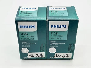 Pre-installed PHILIPS D2S X-tremeVision Gen2 HID Xenon Bulbs 85122XV2C1 35W PAIR - Picture 1 of 5