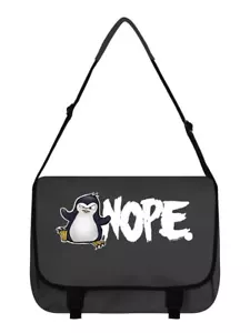 Psycho Penguin Nope Graphite Grey Messenger Bag - Picture 1 of 2
