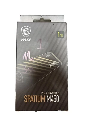 MSI SPATIUM M450 M.2 2280 1TB PCI-Express 4.0 x4, NVMe 1.4 3D NAND Internal Soli - Image 1 of 4
