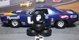"XPG" 1/32 URETHANE SLOT CAR TIRES 2pr PGT-22105SE fits SCX Cuda - Picture 1 of 1