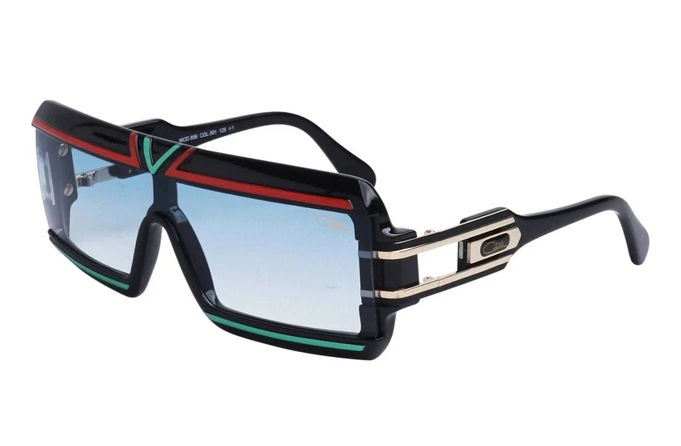 Cazal 856 Sunglasses Legends Color 001 Black Sun Glasses Shield Authentic