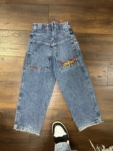 Vintage Early 2000s Kids JNCO Tribal Jeans SIZE 8 VTG Rare - Picture 1 of 4