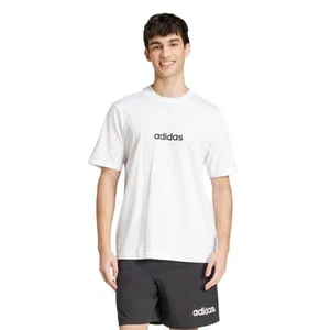 Adidas Essentials Premium Cotton T Shirt Men Women Casual Sports White Black - Picture 1 of 8