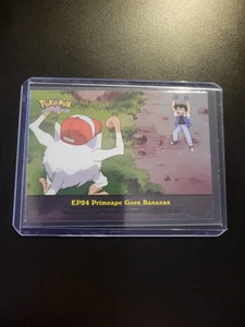 Pokemon Topps EP24 Primeape Goes Bananas Holo Foil Blue Logo TV Animation - Picture 1 of 13