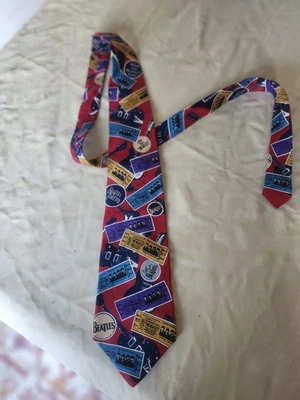 Corbata de seda para hombre The Beatles Collection Apple Corps Beatlemania AYUDA 1994 Foto 1 de 4