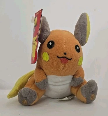 POKEMON RAICHU PLUSH  5-1/2" Hasbro 1999 W Toosh Tag & Hang Tag A HINT OF WEAR - Image 1 of 4