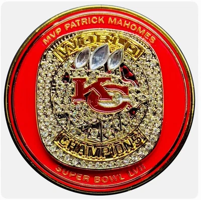 堪萨斯城酋长队超级碗冠军警察安全挑战硬币戒指 Mahomes — 第 1/4 张图片