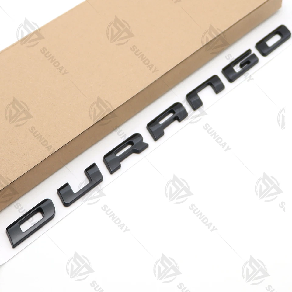 For 2014-2024 Durango Tailgate Letters Gloss Black Emblem Nameplate Badge Foto 1 de 4