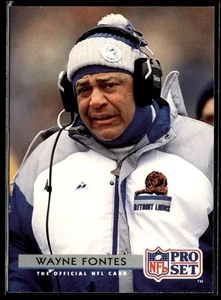 1992 Pro Set FACT Mobil Wayne Fontes Detroit Lions #171 - Picture 1 of 2