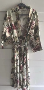 🌷 Luxury Kilohana Clothing Co. Kauai Hawaiian Kimono Robe XXL Orchid Barkcloth - Picture 1 of 9