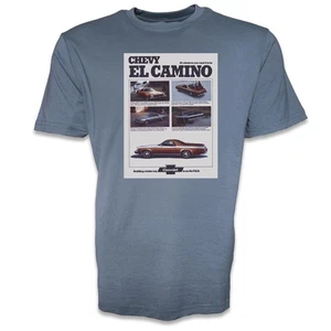 T-shirt Chevrolet Chevy vintage voiture El Camino coton mélangé sous licence officielle - Photo 1/1