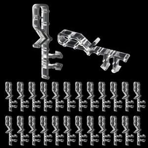 Hidden Valance Clips 24 Pcs 2.1” Clear Plastic Window Blind Clips Holder Hidd... - Picture 1 of 5