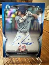 Roc Riggio 2023 Bowman Draft Chrome Prospect 1st AUTO Blue /150 Yankees