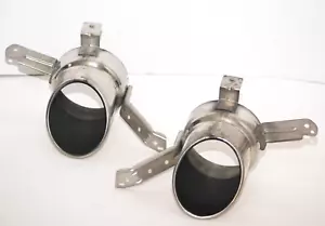 2017-2019 Alfa Romeo Giulia REAR LEFT RIGHT SIDE EXHAUST TAIL PIPE TIPS PAIR OEM - Picture 1 of 3