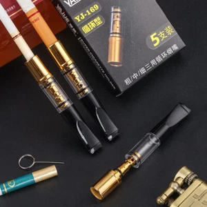 5pcs Portable Washable Cigarette Universal Filter Cigarette Holder Reduce Tar - Picture 1 of 8