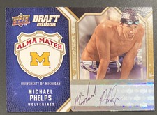 2009-10 Upper Deck Draft Edition Michael Phelps Auto Autograph #’d 80/99
