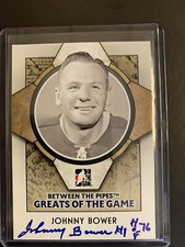 2009 In The Game Johnny Bower #77 Between the Pipes Auto