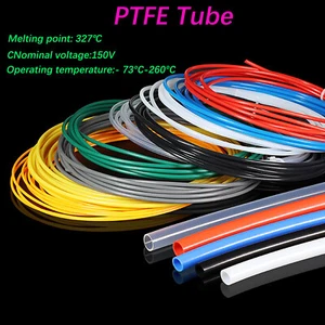 Metric PTFE Tube Various size-Sold by the Metre-Air/Oil Red Clear Black Yellow - Picture 1 of 12