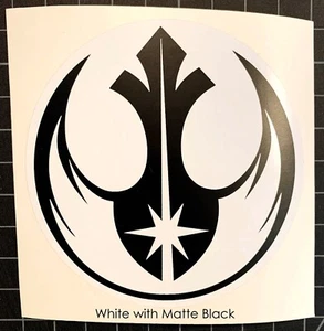 Star Wars Rebellenallianz Jedi Orden Aufkleber - Mattschwarz - Bild 1 von 3