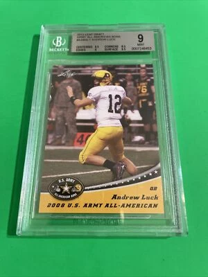 2012 LEAF DRAFT ANDREW LUCK BGS 9 ARMY ALL AMERICAN ANDREW LUCK ROOKIE COLTS NFL - Image 1 of 3