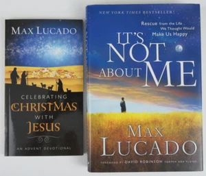2 MAX LUCADO Books - Celebrating Christmas with JESUS & It's NOT About ME - HC - Picture 1 of 6