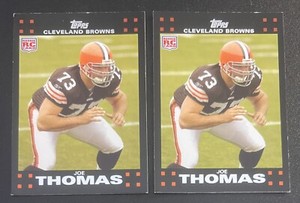 (2) Joe Thomas 2007 Topps ROOKIE #392 Lot - Cleveland Browns