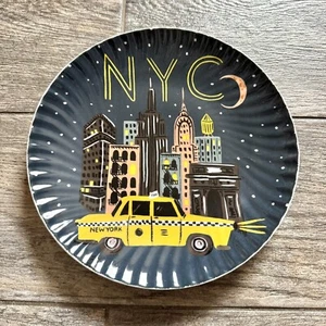 Rifle Paper Co. x Anthropologie Jet Setter NYC New York City Dessert Side Plate - Picture 1 of 6
