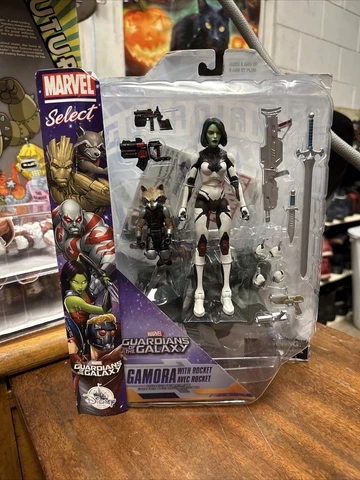 Marvel Diamond Select GAMORA & ROCKET Guardians Of The Galaxy Damage Package Nib Cover