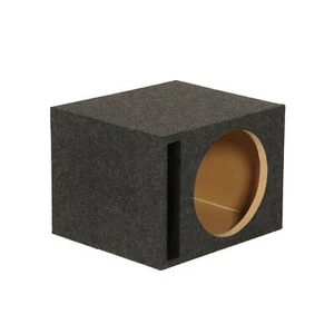 QPower 10" Heavy-Duty Vehicle Subwoofer Enclosure Woofer Box, Gray (Open Box) - Picture 1 of 7