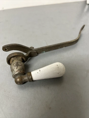 Vintage Toilet Flush With Porcelain Handle Toilet Tank Trip Lever - FROST Cover