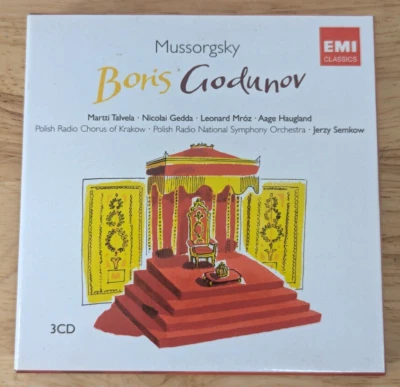 Mussorgsky: Boris Godunov Talvela Gedda 3 CD Box See  EMI Classics VG - Image 1 of 4