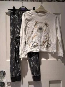 Girls Avon Winter Bear Pyjamas. Age 7-8 years - Picture 1 of 5