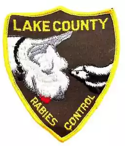 Lake County Illinois? Indiana? FL? CA? Police Arm Patch Rabies Control NOS Vtg - Picture 1 of 1