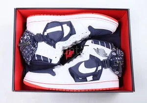 Nike Men’s Air Jordan 1 High Utility Stash Quai White/Blue DV1717-100 Size 9.5 - Picture 1 of 9