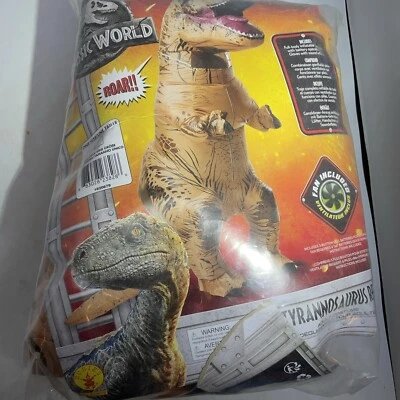 Fantasia de dinossauro inflável Rubie's unissex adulto marrom T-Rex tamanho OS 820679 usada - Imagem 1 de 4