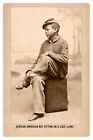 AFRICAN AMERICAN BOY CIVIL WAR UNION VINTAGE RP Cabinet Card PHOTOGRAPH