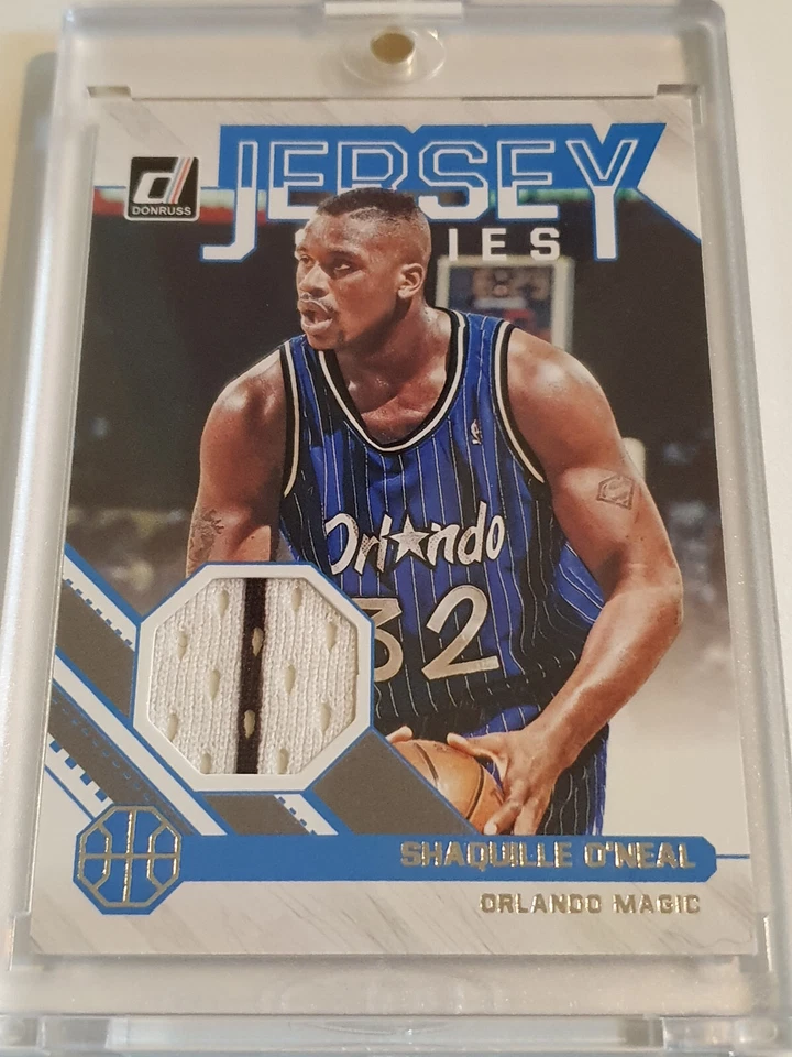 Camiseta deportiva Donruss Shaquille O'Neal 2020 #parche usada en juegos 2 colores a rayas muestra Foto 1 de 3