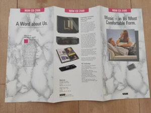 NSM CD 2100 Player Sales Brochure / Flyer / Pamphlet - Picture 1 of 2