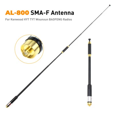 Telescopic AL-800 Dual Band VHF UHF SMA-Female Antenna BaoFeng UV-5R UV-9R Radio - Image 1 of 4