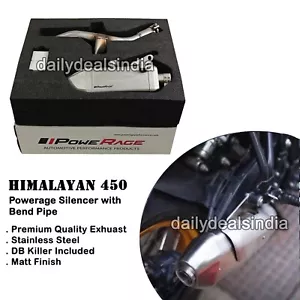 For Royal Enfield New Himalayan 450 "Powerage Exhaust Silencer with Bend Pipe" - Picture 1 of 5