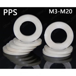Lavadoras planas de plástico sulfuro de polifenileno aislamiento PPS M3 M4 M5 M6 M8 M10-M20 - Imagen 1 de 4