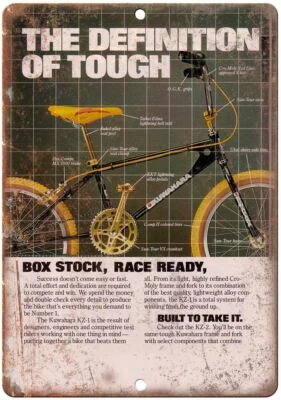 Bicicleta de carreras BMX Kuwahara - Letrero de metal aspecto vintage reproducción B52 Foto 1 de 2